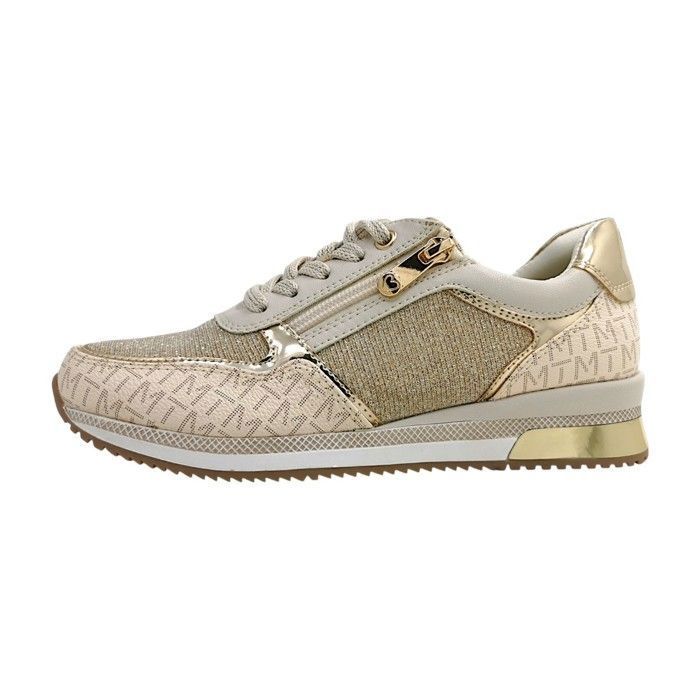 Femmes Marco Tozzi chaussure à lacets sportive  Textile Lacets Plat - cream comb 40C