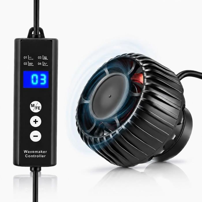 Pompe de brassage aquarium 8000 L/h 10 W 10 vitesses 4 modes aimant jusqu’à 12 mm 120-350 L eau douce et salée Pompe de brassage aquarium 8000 L/h 10 W 10 vitesses 4 modes aimant jusqu’à 12 mm 120-350 L eau douce et salée