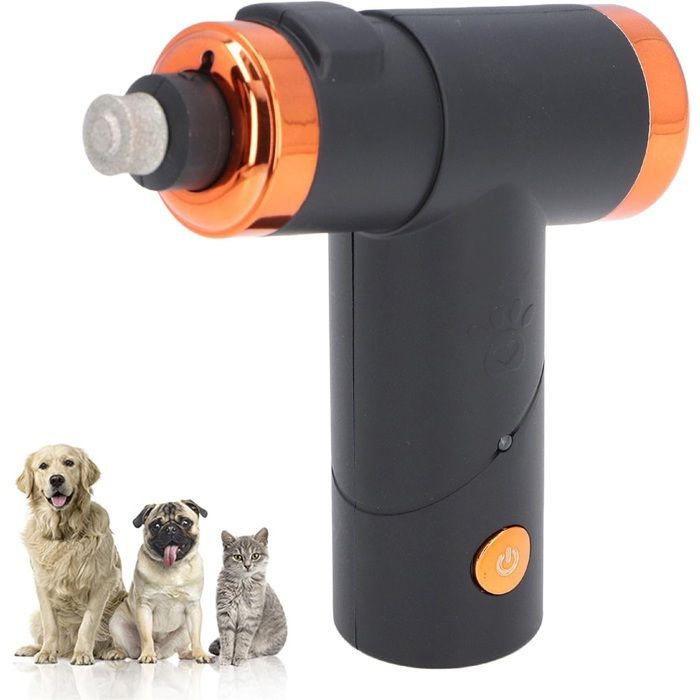 Lime à griffes animaux électrique or rose ABS LED intégrée capot protecteur rechargeable USB autonomie 3‑5h pour chiens et chats