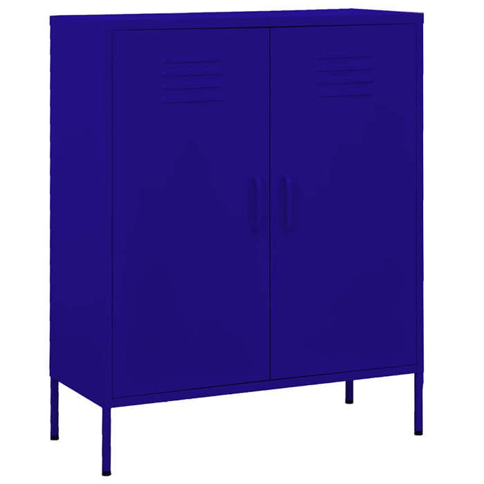 Bleu Armoire de rangement Bleu marine 80x35x101 5 cm Acier - Meuble Rangement LV29944