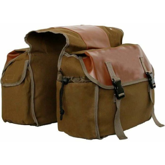 Sac de Vélo Rétro Sacoche Porte-Bagages Sac Double de Siège Arrière pour Vélo Moto Trasil