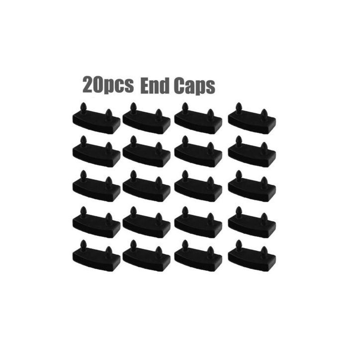 Lot de 20 supports de sommier à lattes 54 mm x 9 mm Support latéral interne noir Accessoires de literie en plastique-INHHUB Lot de 20 supports de sommier à lattes 54 mm x 9 mm Support latéral interne noir Accessoires de literie en plastique-INHHUB