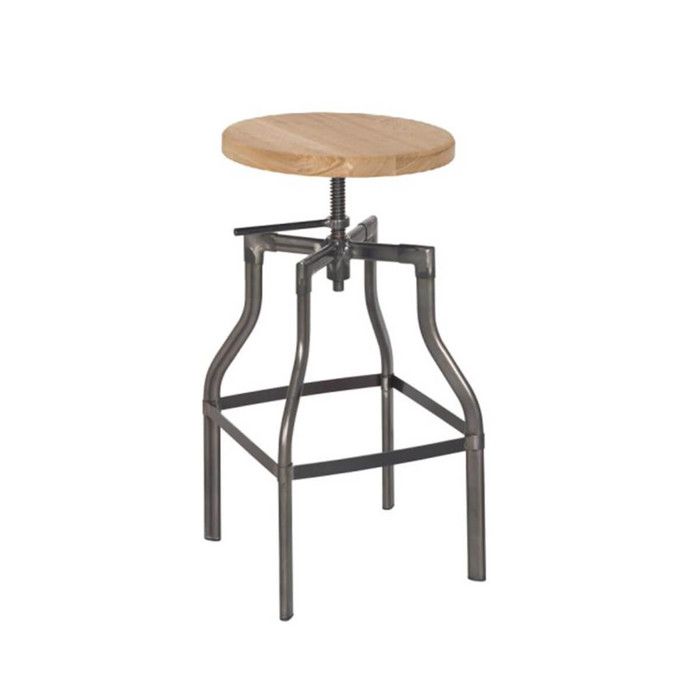 SILPA - Tabouret de Bar Pieds Métal et Assise Bois SILPA - Tabouret de Bar Pieds Métal et Assise Bois
