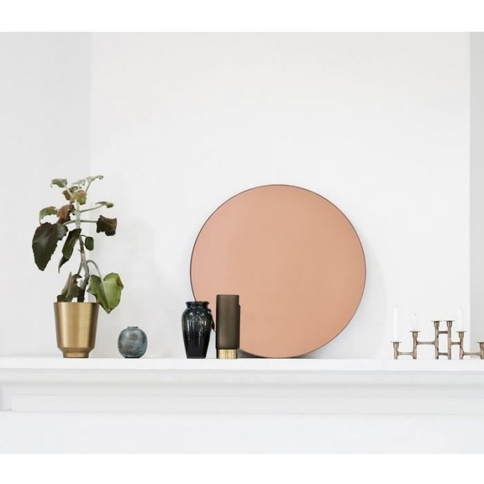 Ariane Miroir Cuivre Rose 40cm