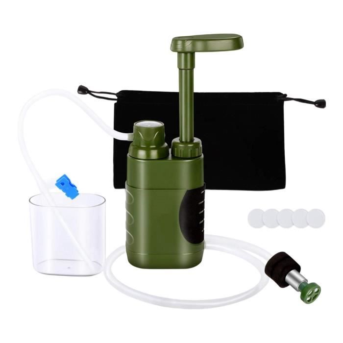 Paille Filtre à Eau Waterdrop + Sac - Filtration Gravité Camping, Randonnée, Urgence | Purificateur Portable