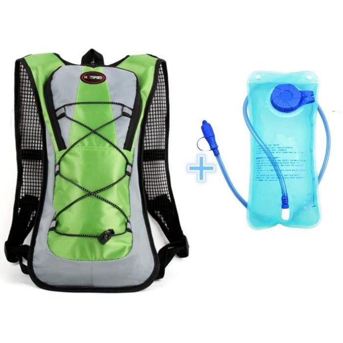 Sac à Dos D'Hydratation 22L Avec Poche D'Eau 2L - Imperméable Avec Housse De Pluie - Pour Randonnée, Vélo, Course (Réfléchissant) - 3