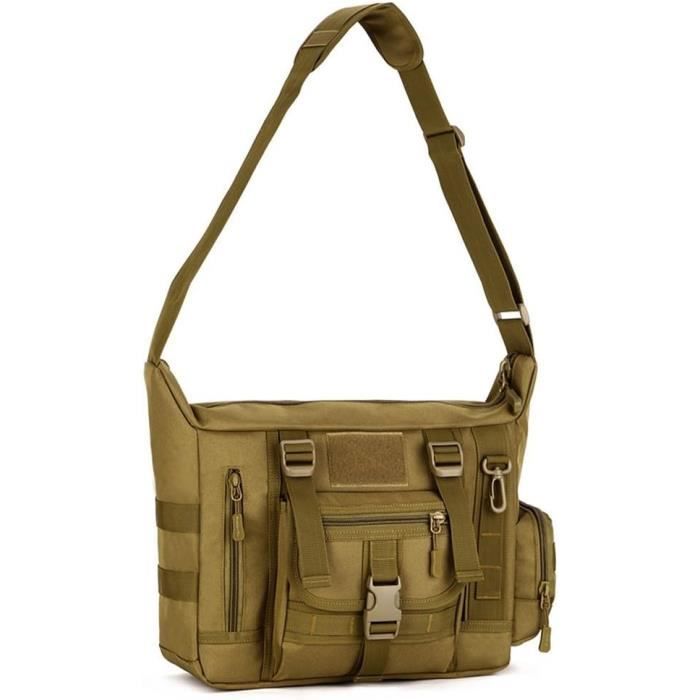 Sac Militaire Résistant Eau Sac Bandoulière Tactique Militaire Explokit - Imperméable Avec MOLLE Et Porte-Bouteille Nylon Durable