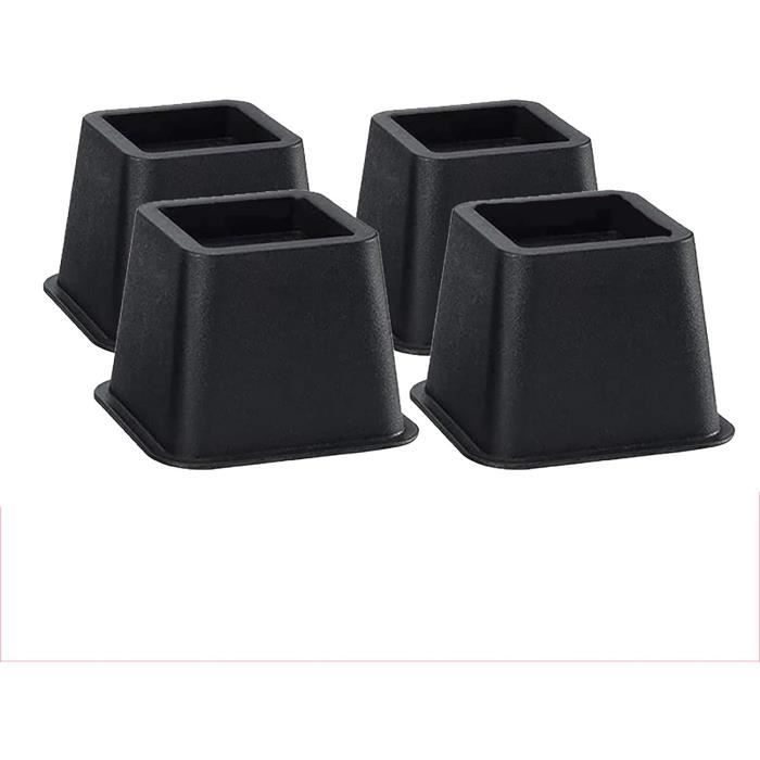 Lot De 4 Rehausseurs Carré De Lit, Rehausseurs De Meuble Rehausseur