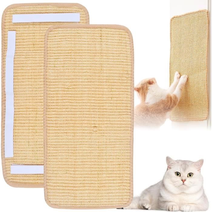 2pcs tapis griffoir pour chat canapé,tapis griffoir pour chat, 50 x 25 cmtapis à gratter en sisal, protège les tapis et les canapés