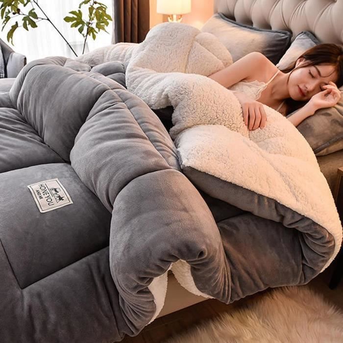 Couette D’hiver Très Chaude 220 X 240 Cm – Garnissage Microfibre, Tissu Velours, 5 Kg, Pour Grand Froid - 11