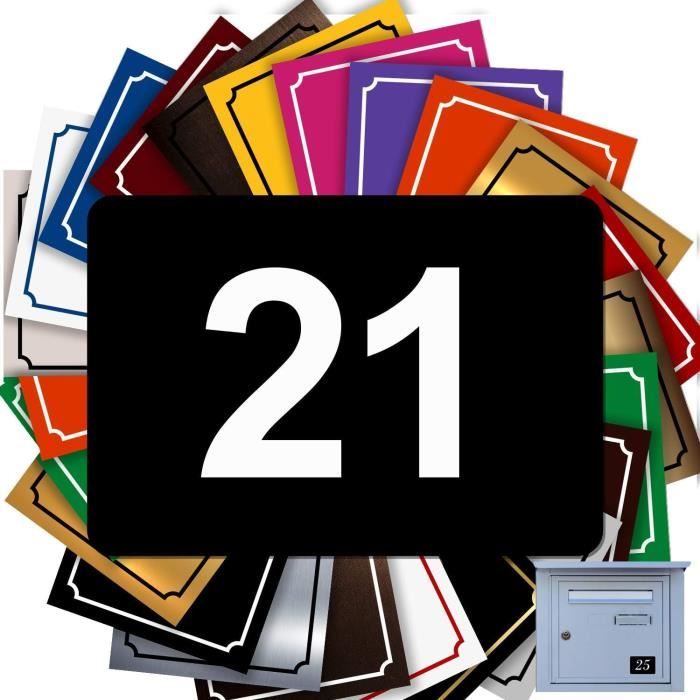 Plaque Boite Aux Lettres DECOHO - Plaque Numéro De Rue Personnalisable - Plaque Maison PMMA Blanc Design - Découpe Laser, Entretoises INOX 15 Mm - 20x15 Cm, épais - Argent Numéro De Maison