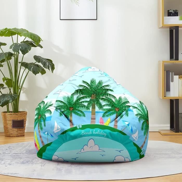 Housse De Pouf Poire Remplissable - Idéale Rangement Jouets Et Vêtements - Salon, Chambre, Bureau - Sans Rembourrage Inclus - 26 Pouces Motif Basket
