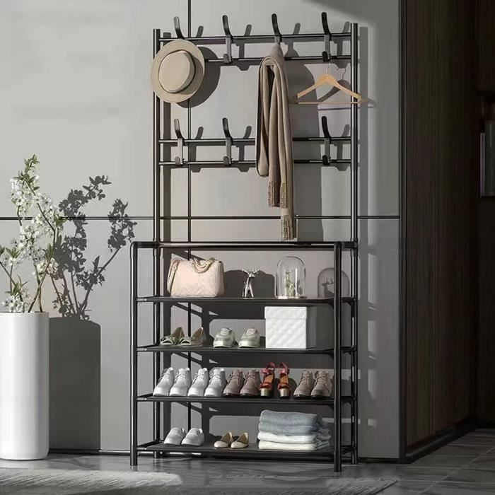 LANTUS Porte manteau, Vestiaire Entrée, Meuble D’entrée avec Étagère à