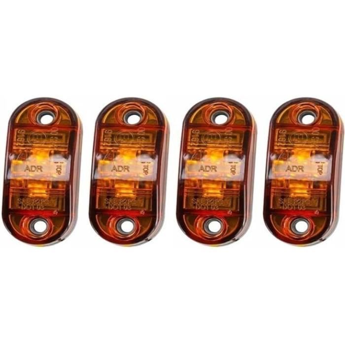 Xinxiu Lot De 4 Feux De Gabarit Latéraux À Led 12 V-24 V - Étanches