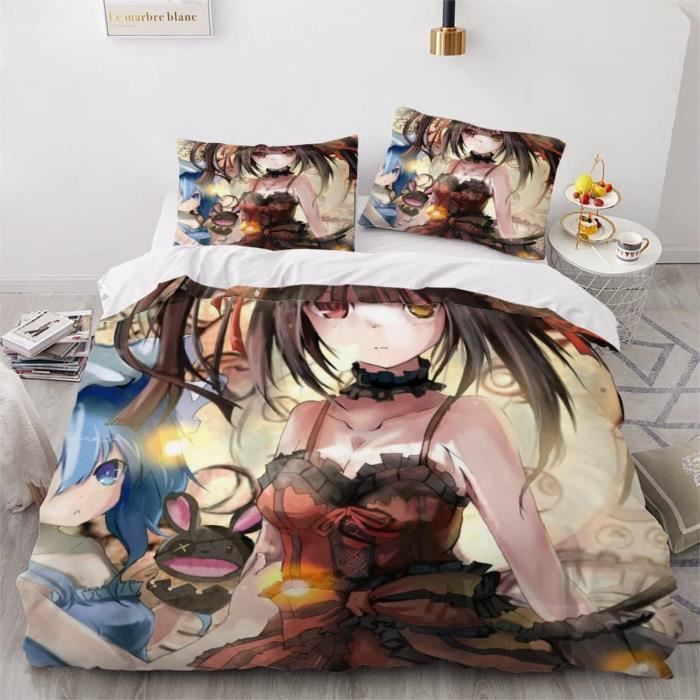 Parure De Lit 220 X 240 Cm - Motif Cheval 3D - Avec Fermeture Éclair - En Microfibre Douce