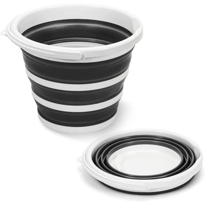 Seau Pliable En Silicone De 10 Litres Avec Poign?�e Pour Camping, Plage, Blanchisserie, Seau ?? 