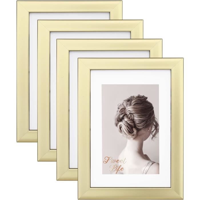 Cadre Pour Photos, Images, Posters Et Certificats - En Bois Blanc - Avec Plexiglas - Pour