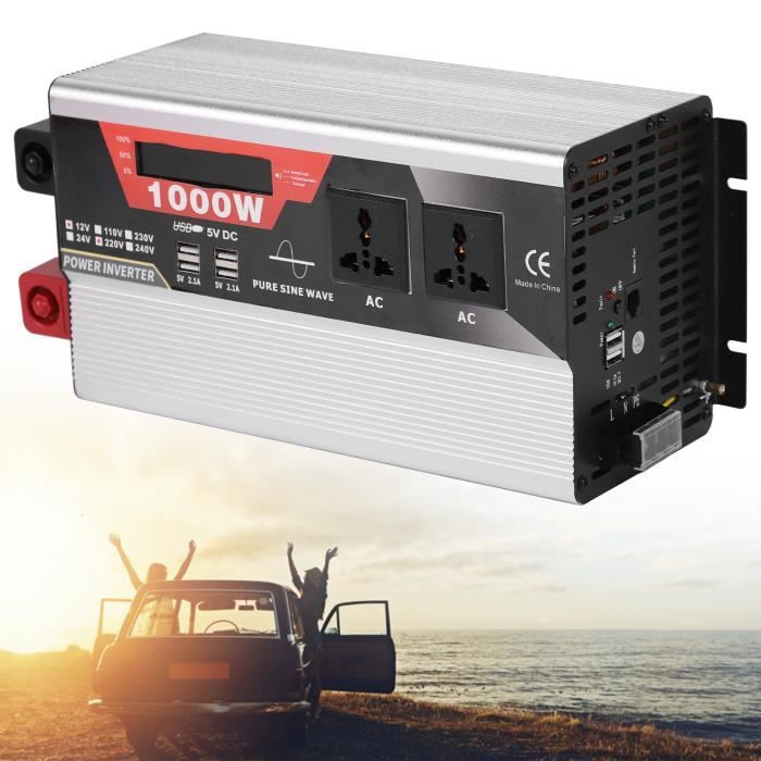 Onduleur Pur Sinus 5000W WZRELB - 12/24/36/48V DC Vers 120/220V AC - Solaire, Camping-car