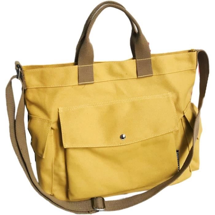 Sac Femme - Sac Bandoulière Grande Capacité En Tissu Oxford - Noir Brillant - 29X13X24 CM Violet