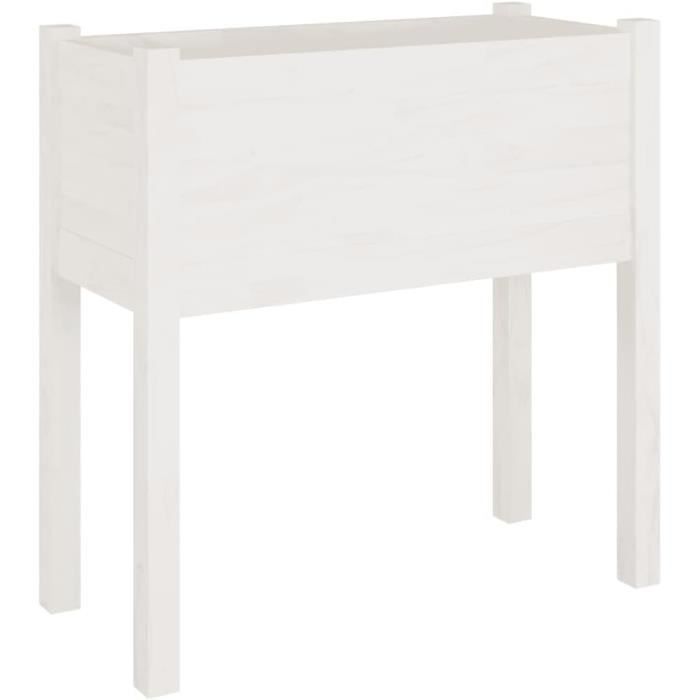 Vaso in Resina Quadro Alto 60 - Linea Genesis Colore Bianco