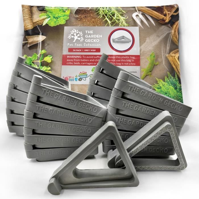 20 Pieds De Pot En Plastique Orange - Rehausseur Pour Jardinières Intérieur/extérieur, 7 X 5,5 X 2,3 Cm - 11