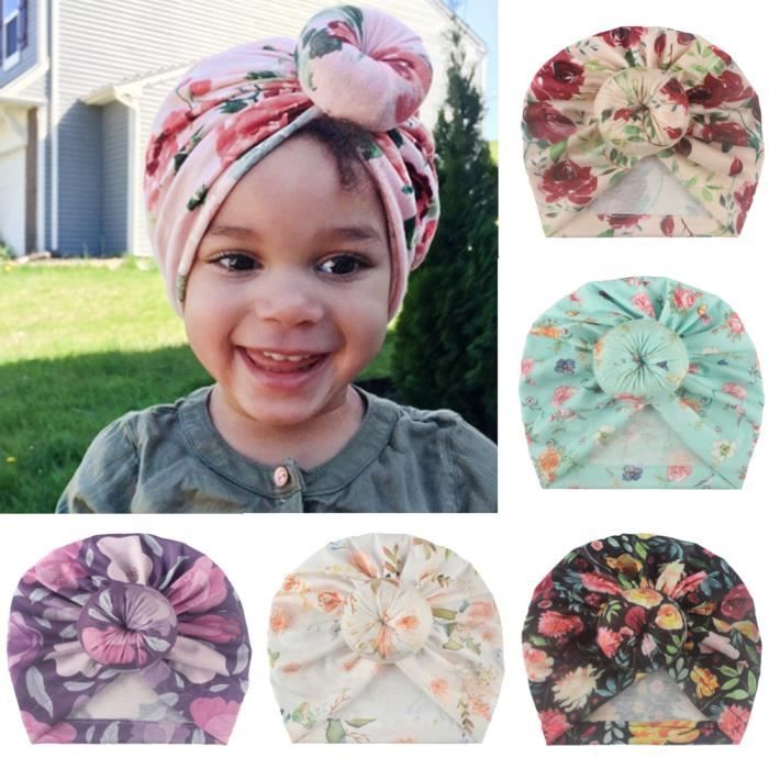 Lot De 6 Pieces Bonnet A Fleurs Pour Bebe Fille Accessoire Fleuri De Photographie Cheche Musulman Hijab Turban Couvre Chef Cdiscount Pret A Porter