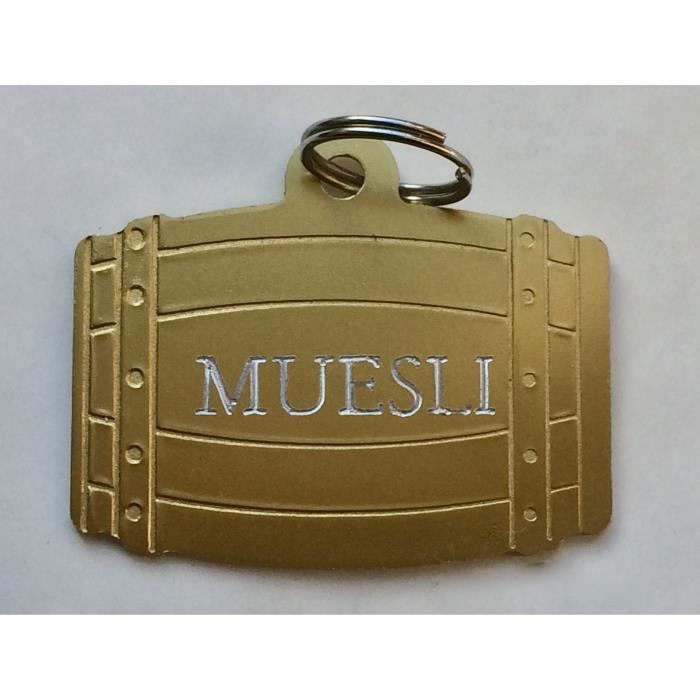 1 MÉDAILLE gravée pour chien tonneau (GM) dorée personnalisable