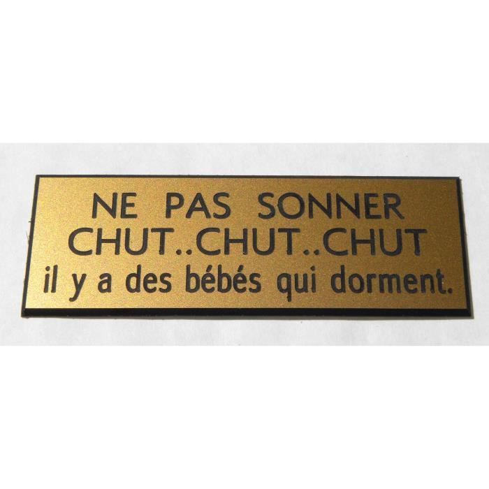 Il Y A Bebe Qui Dort Ft 29x100 Mm Plaque Gravee Ne Pas Sonner Chut Chut Elipesa Com