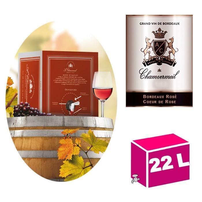 Comment Nettoyer Un Cubi De Vin CUBI 22L AOC Bordeaux rosé 2019 Chamvermeil Cœur de Rose - Achat