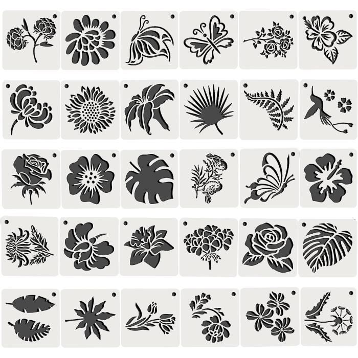 Zaety Pochoirs Pour Peinture, 16 Pièce Pochoir Peinture, Pochoir