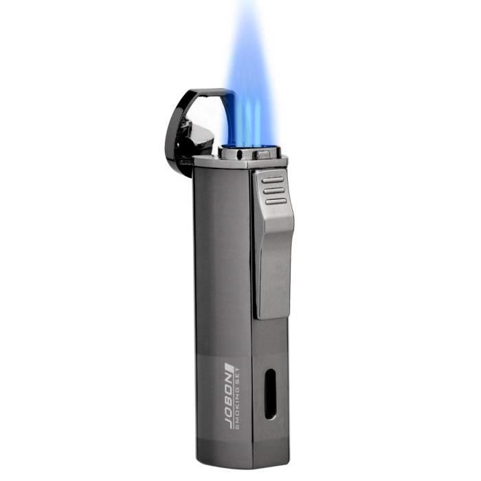 LAZU TOPKAY Briquet Tempete Gaz, Briquet Chalumeau, Briquet Allume Cigare,  Briquet Double Jet Flammes, Briquet à Essence Recharge - Cdiscount Au  quotidien