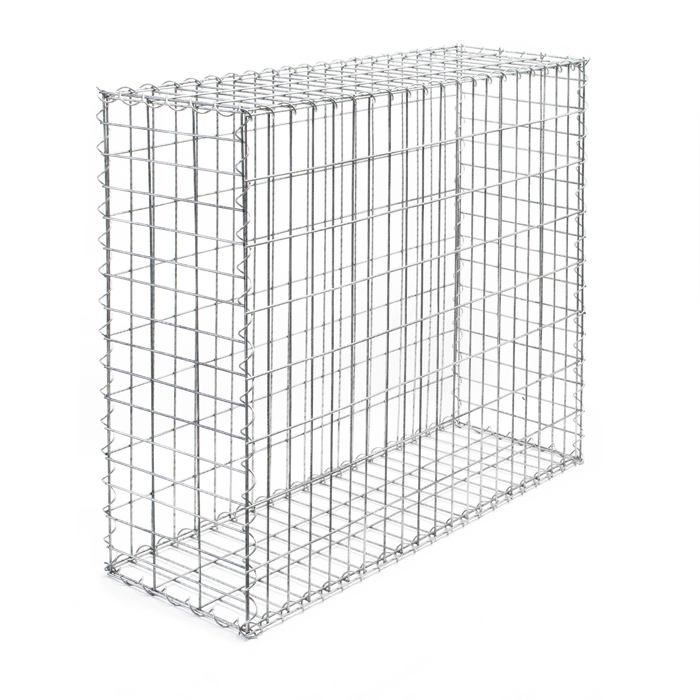 Gabion 100x100x30cm Mur pierre Paroi Bordure de jardin Espalier Grillage métallique Clôture Panier - 61072