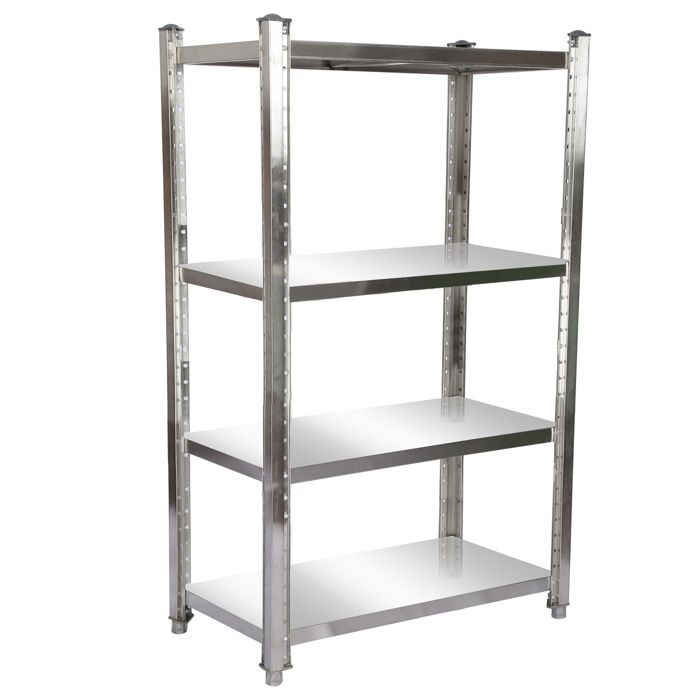 Wiltec Étagères en acier affiné – 1200 x 500 x 1550 mm – capacité totale 600 kg – avec 4 niveaux – Meuble pour charge lourde de Gast Wiltec Étagères en acier affiné – 1200 x 500 x 1550 mm – capacité totale 600 kg – avec 4 niveaux – Meuble pour charge lourde de Gast
