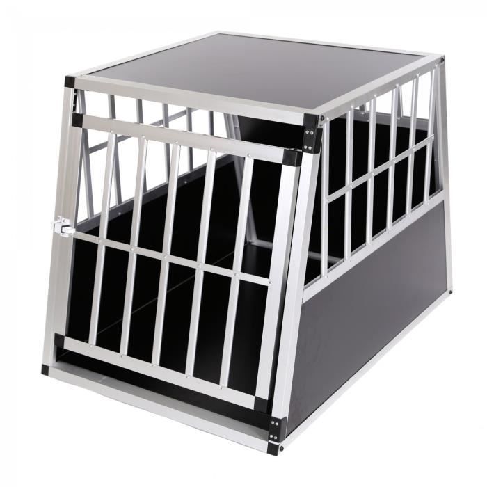 Comparer les prix de Cage de transport chien 1 porte premium - Zoomundo - Aluminium - Noir - Petit - Voiture