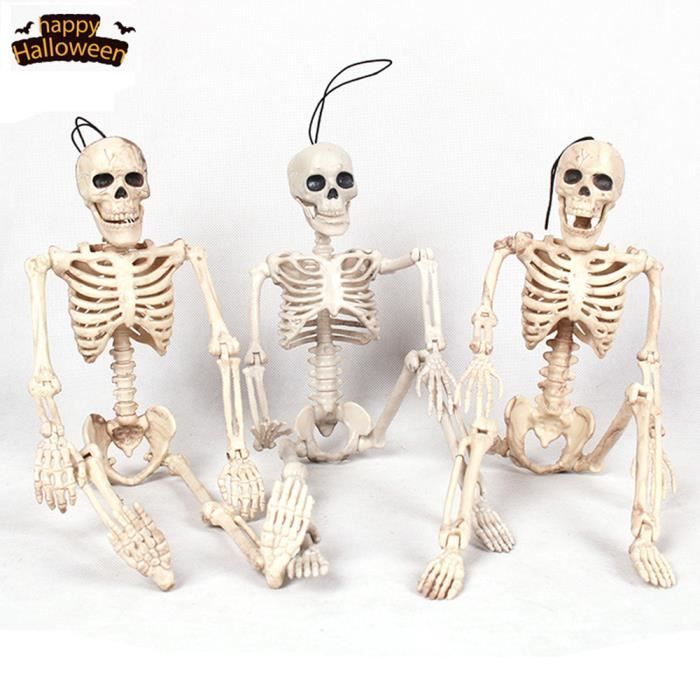 Lot De 3 Squelette Halloween Décoration Suspendu Effrayant Homme Party Fête Deco  Halloween Accessoires En Plastique 40X 10 Cm - Cdiscount Maison