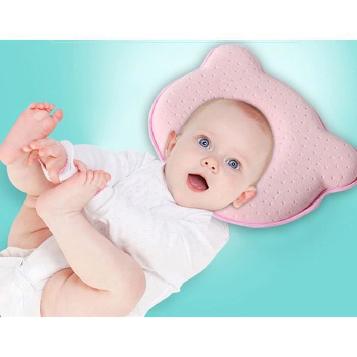 Coussin Monsieur Bebe Anti Tete Plate A Memoire De Forme Rose Cdiscount Puericulture Eveil Bebe