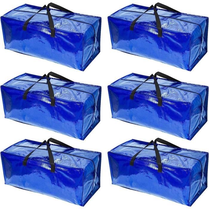 4 Sacs De Rangement Avec Couvercle 90L - Grands Sacs Déménagement Vêtements Avec Sangles Et Fenêtre Transparente