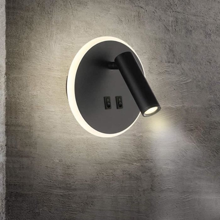 Moderne Acrylique Applique pour Séjour Chambres à Coucher avec Argent/Bande Noire Allée Clair Lampe de Chevet Arrière-Plan Décorative Lumières LED Lampe Murale