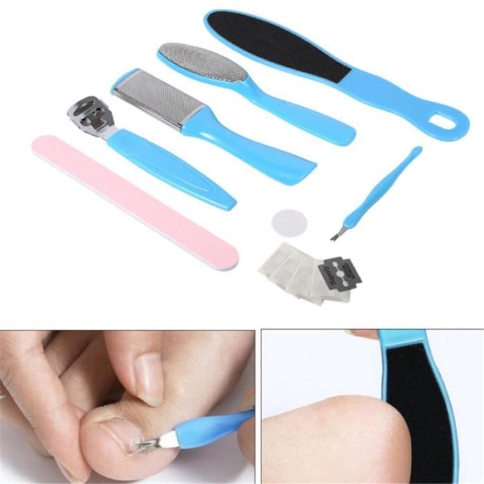 Kit Soin Des Pieds : Râpe + Coupe-ongles + Séparateur D'orteils - Neuf