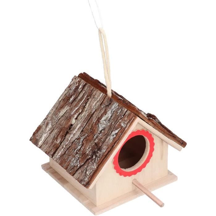 Nichoir Décoratif Extérieur Suspendu En Bois - Nid Oiseau Rustique Pour Jardin