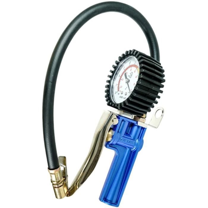 Fantasyworld LCD Digital Pneu Pneu Air Jauge de Pression Compteur Testeur Baromètres Outil pour Auto Voiture Moto avec Rétroéclairage Bleu 