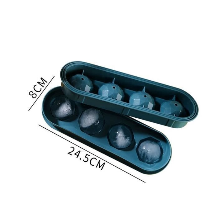 Moule à Glaçons Rond Avec Couvercle Et Entonnoir - Sphères 5cm Pour Cocktails, Whisky Et Gelée