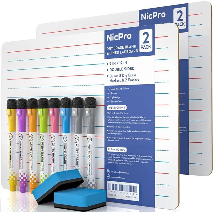 Lot De 6 Effaceurs Magnétiques Pour Tableau Blanc - Nettoyeurs à Sec Multicolores