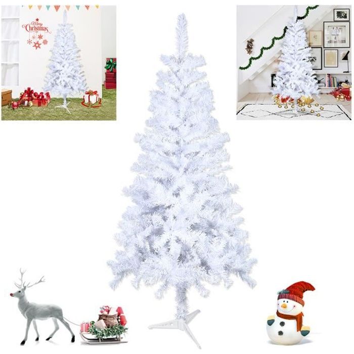 Sapin De Noël Artificiel 150 Cm Aufun - Branches PVC Réalistes, Support Inclus, Facile à Monter