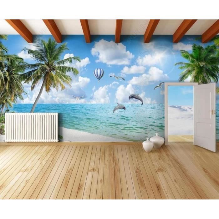 Décoration ligne verte 3D Plein Mur Mural Photo Papier Peint Impression