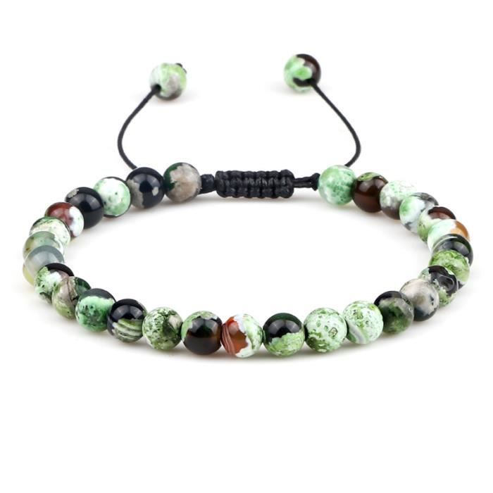 Bracelet en pierre naturelle œil de tigre pour homme et femme bijou