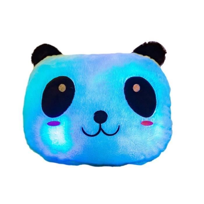Brillant Panda oreiller peluche jouet - bleu nightlight Doll