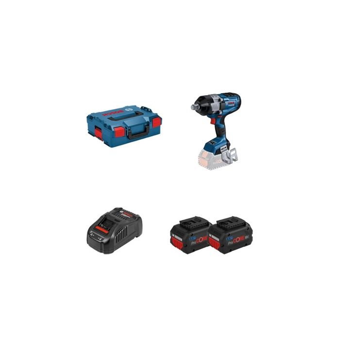 Boulonneuse GDS 18V 1600 HC BOSCH avec 2 batteries 18V 8 Ah chargeur rapide BOXX 06019M1002