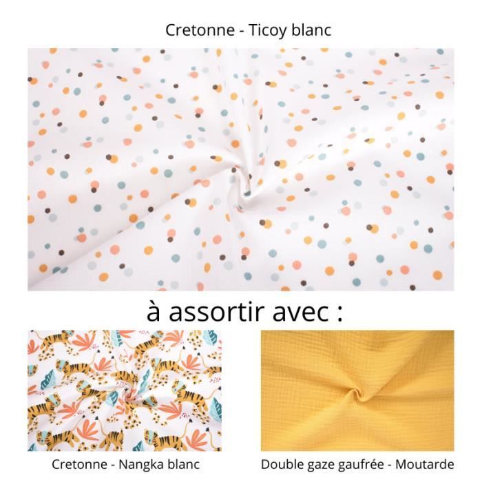 Tissu Coton Imprimé Nuages Bleus Sur Fond Blanc - 2.28m X 1.80m - Neuf - Pour Couture Ou Déco