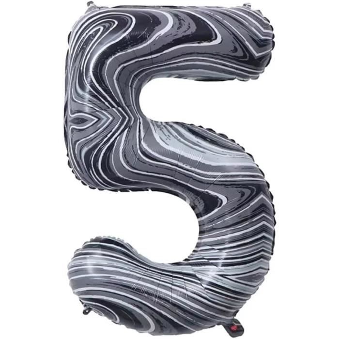Décoration Anniversaire Thème Pirate Pour 5 Ans - Kit Complet Avec Ballon Chiffre 5, Banderole, Ballons Aluminium Et Décorations Gâteau